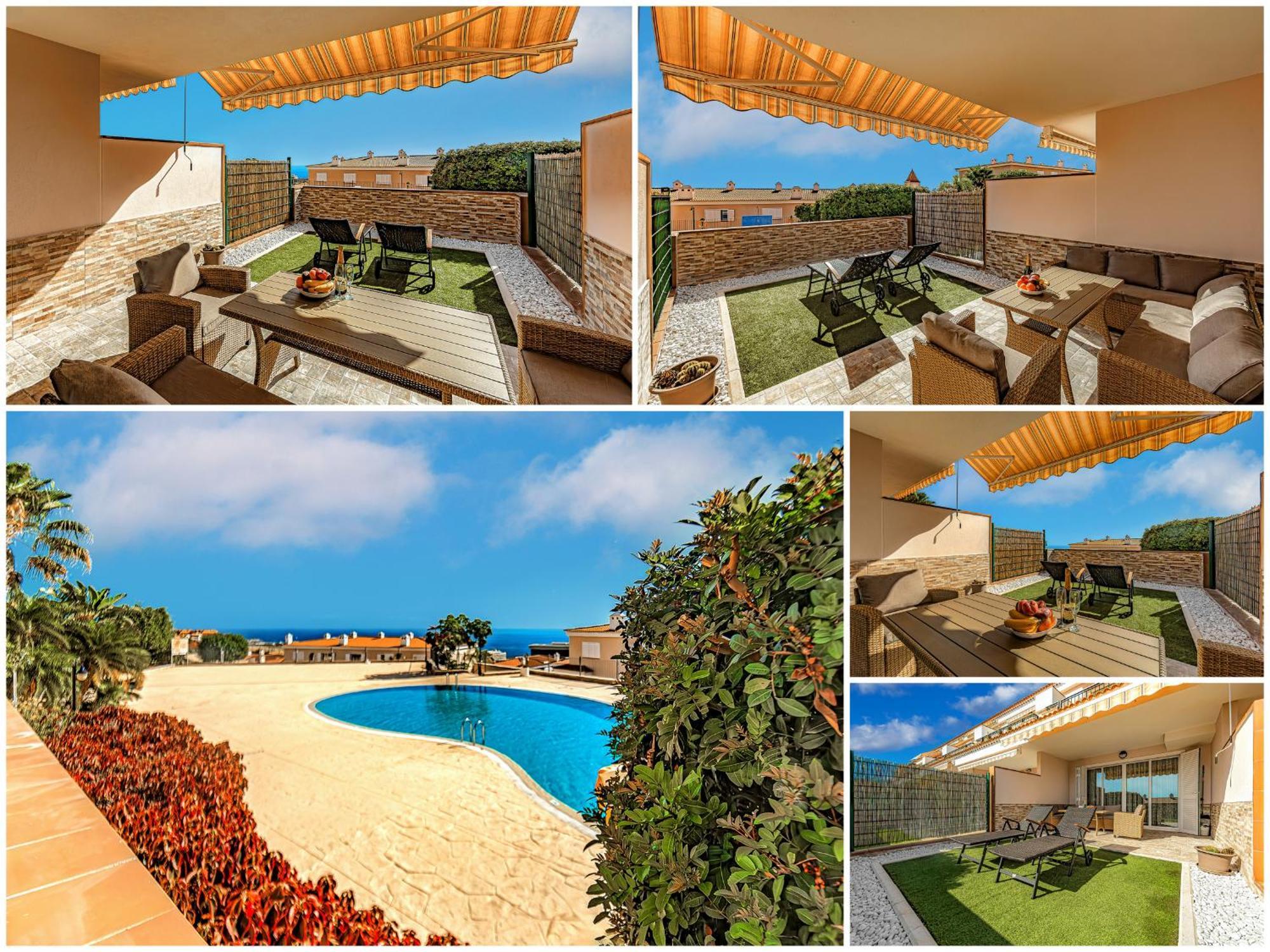 Spacious Ocean View Family Townhouse Puerto de Santiago  Eksteriør billede